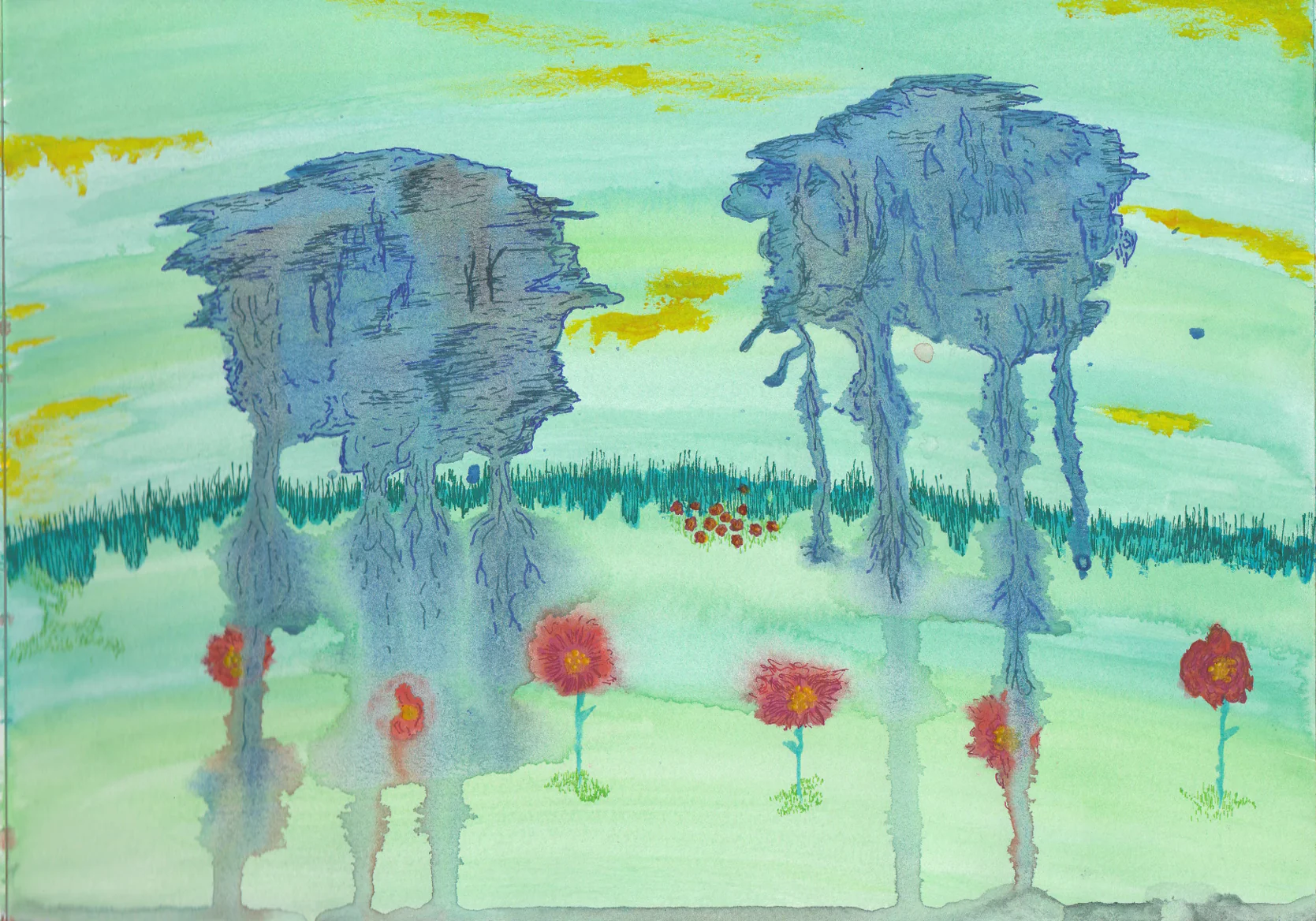 Melancholia, handmade artwork by Luana Tabbara