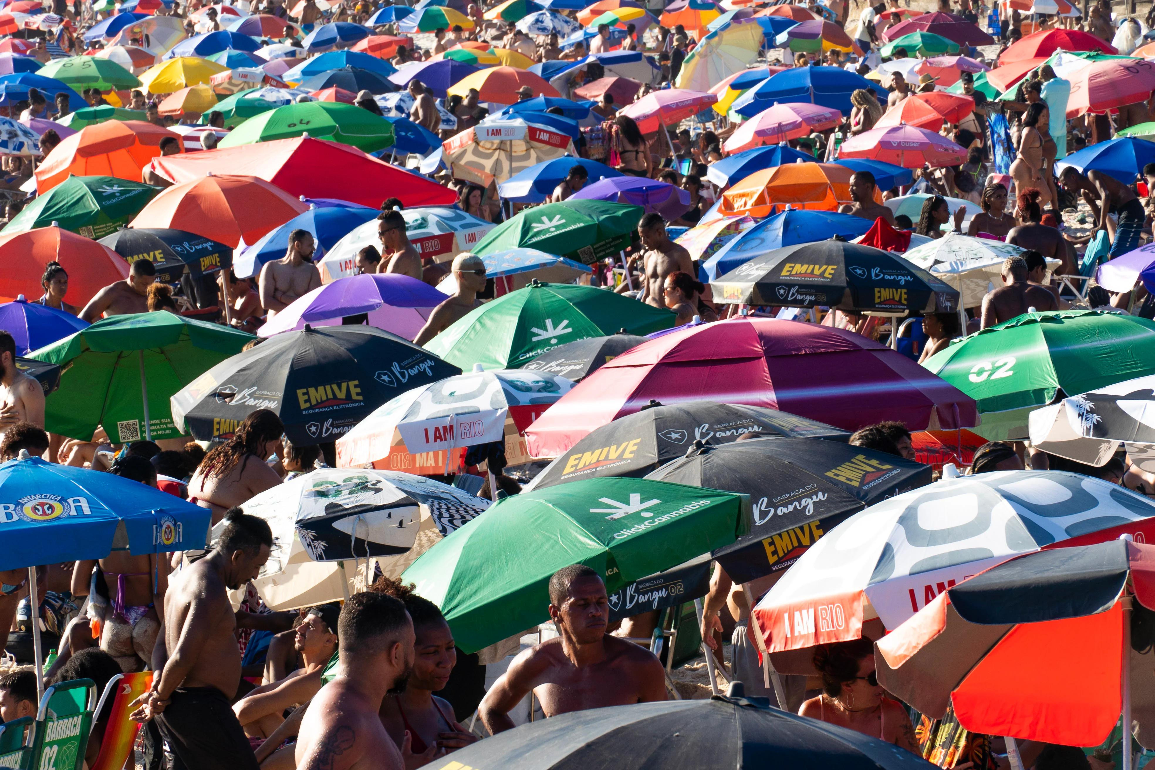 Crowded Beach Umbrellas, photograph by Luana Tabbara